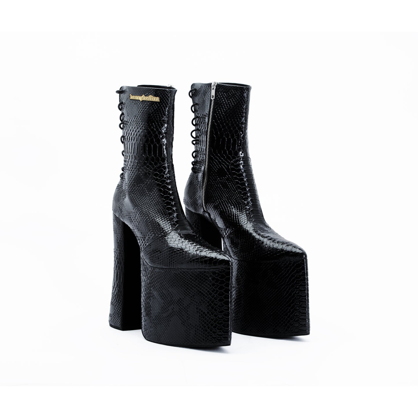 8" KITANA ANKLE BLK PYTHON