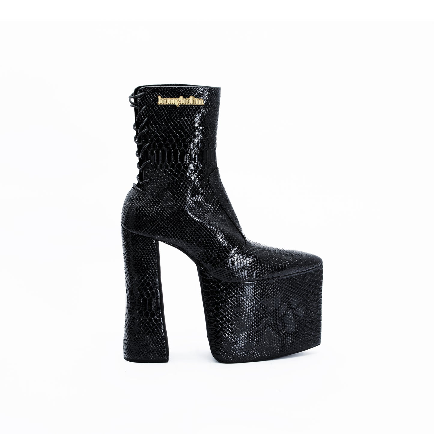 8" KITANA ANKLE BLK PYTHON