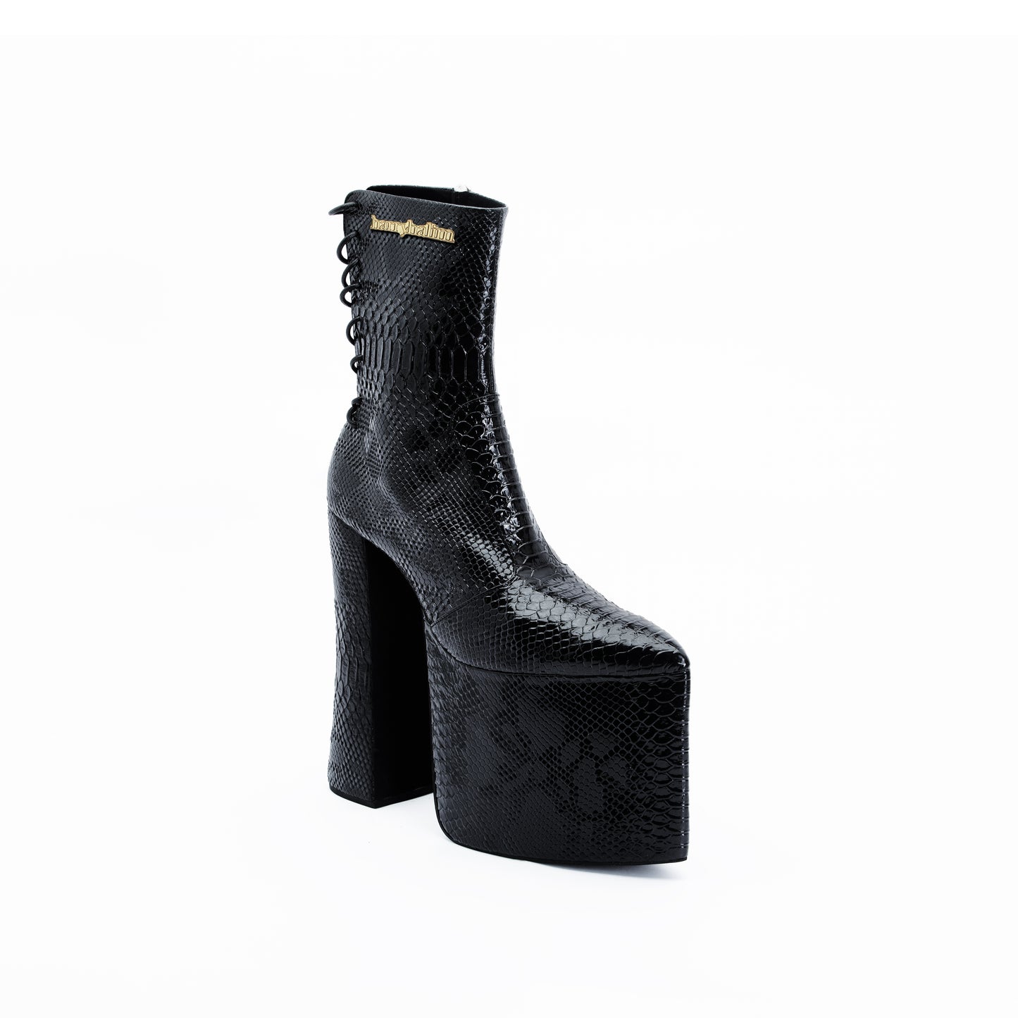 8" KITANA ANKLE BLK PYTHON