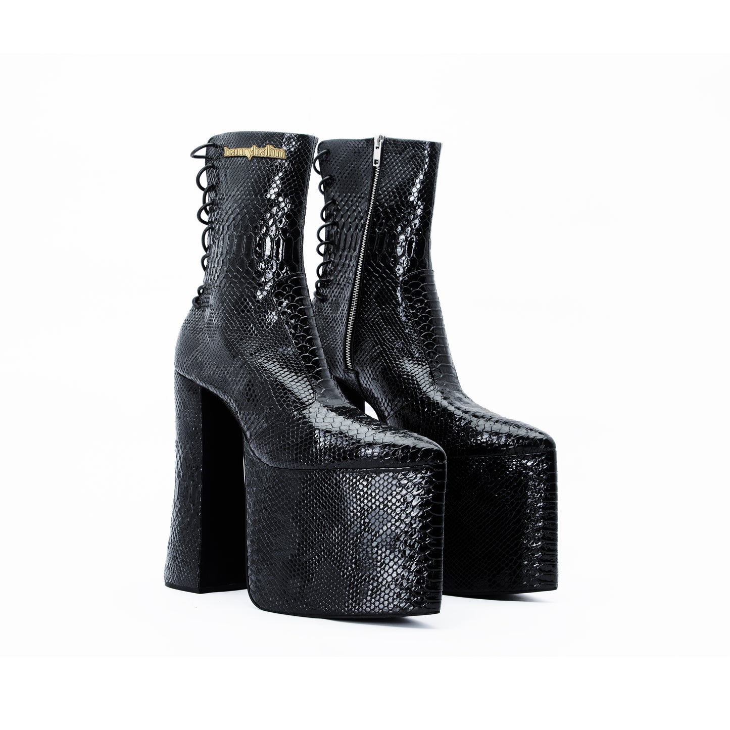 8" KITANA ANKLE BLK PYTHON