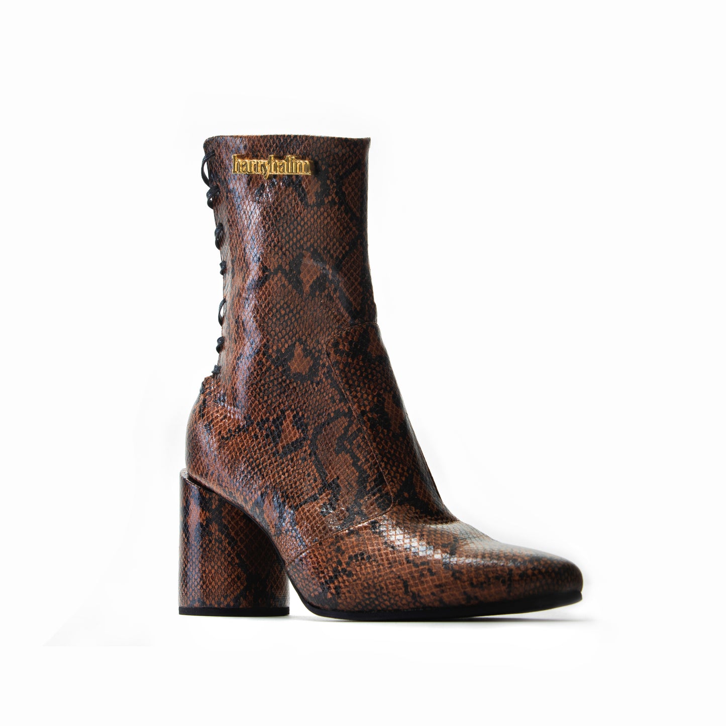 3" KITANA TUBE-HEELED SNAKE PRINT