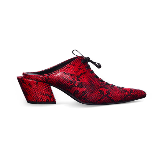 2" RAVEN MULES RED PYTHON